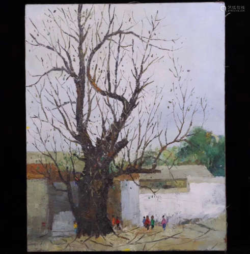 A OIL PAINTING WUGUANZHONG