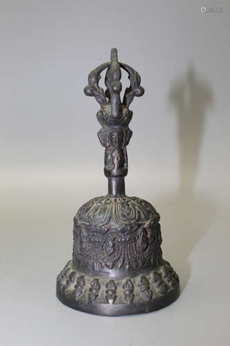 A Tibetan bronze bell.