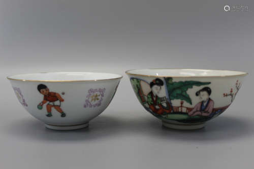 Two Chinese porcelain bowls.