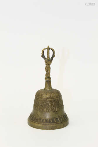 Tibetan brass Buddhist bell.