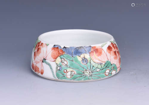 Chinese Kangxi style famille verte porcelain brush