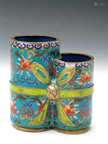 Chinese Cloisonne Brush Holder