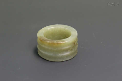 Chinese celadon jade thumb ring