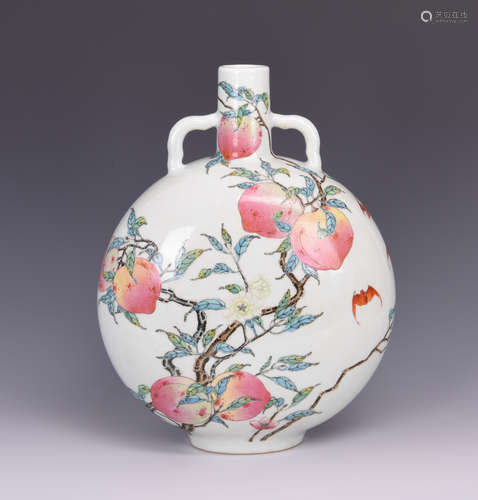 Chinese famille rose porcelain vase, Yongzheng mark.