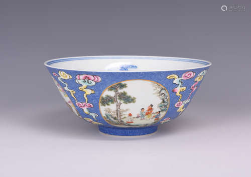 Chinese famille rose porcelain bowl, Daoguang mark.