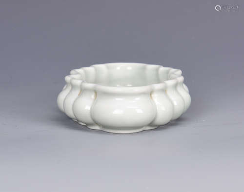 Chinese celadon porcelain brush washer, Qianlong mark.