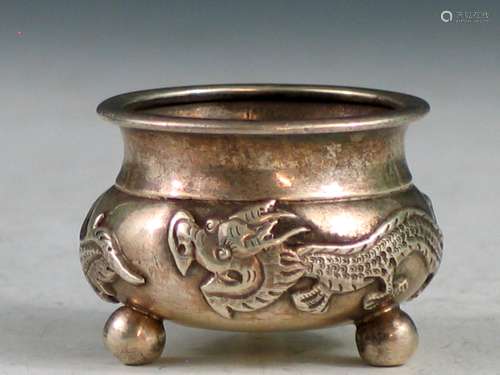 Chinese Silver Incense Burner