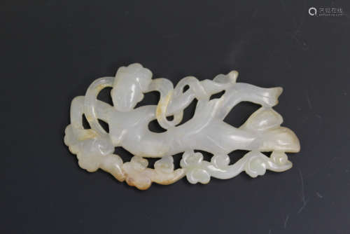 Chinese antique white jade goddess