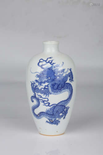 Chinese blue and white porcelain bottle.