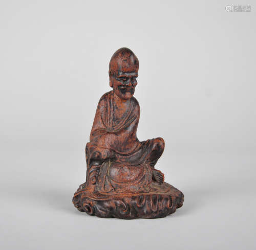 Chinese carved Chenxiang figure of a Luohan.