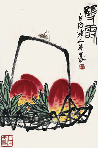 齐白石（1864-1957）《双寿》