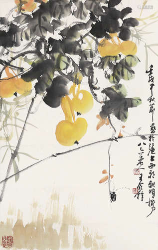 王个簃（1897-1988）《花鸟》