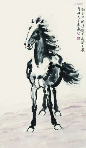 徐悲鸿（1895-1953）《奔马图》