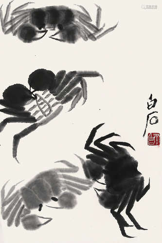 齐白石（1864-1957）《蟹》