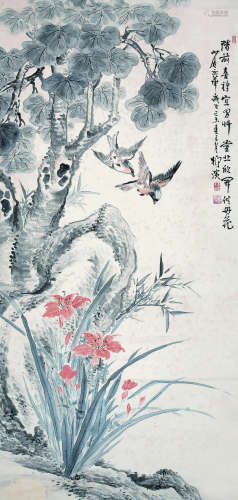 柳滨（1887-1945）《花鸟》