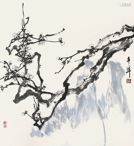 于希宁（1913 - 2007）《墨梅》