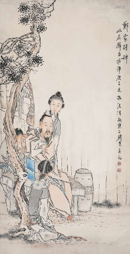 钱慧安（1833-1911） 《郑家诗婢》