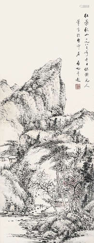 启功（1912-2005）《山水》