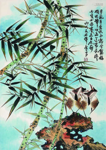 韩天衡（1940- ）《花鸟》
