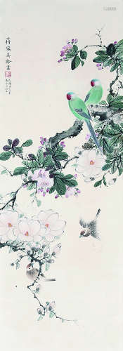 宋美龄（1898-2003）《花鸟》