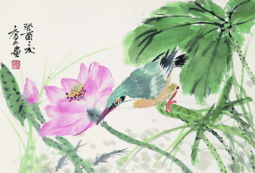 乔木（1920 - 2002）《花鸟》