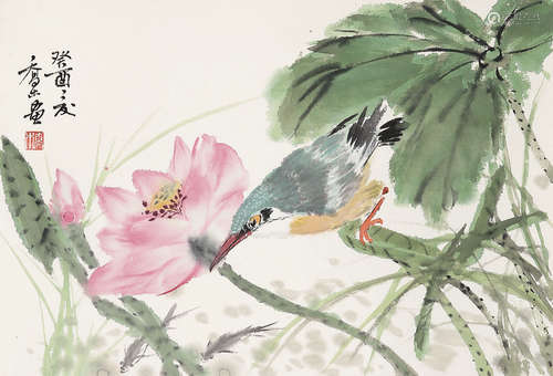 乔木（1920 - 2002）《花鸟》