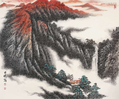 孙日晓（1935-）《山水》