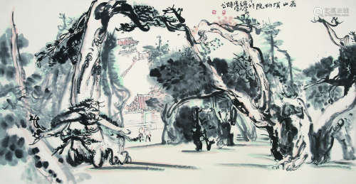 张宝珠（1945-）《泰山汉柏院》