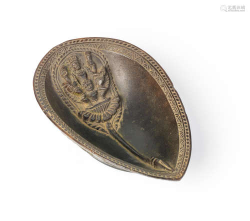 Nepal, 17th/18th century A rare and large rhinoceros horn 'Vaishnava' bowl