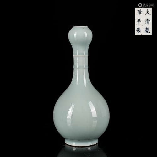 Qianlong Mark Antique Glazed Garlic Vase