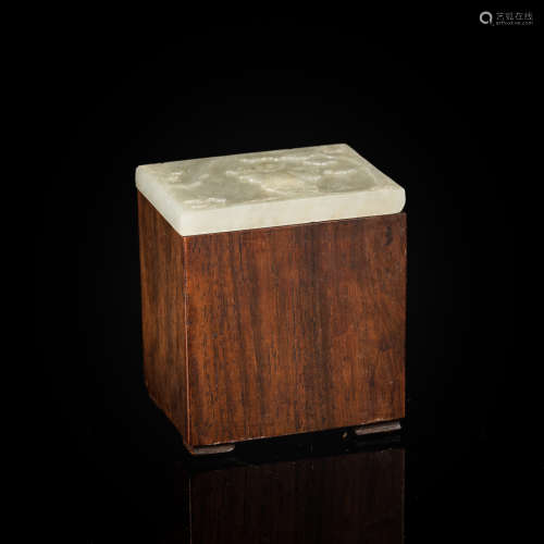 19th Antique Box Jade Cover