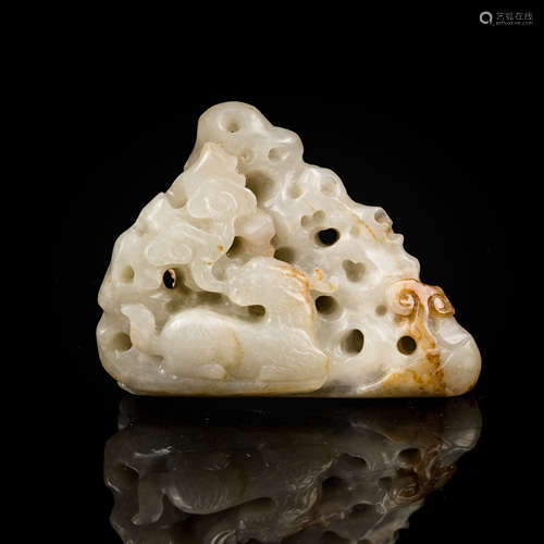 Liao Antique White Jade Mountain