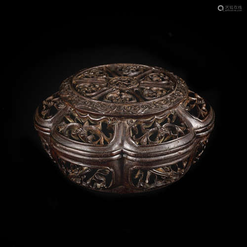 Late 19th Antique Zitan Censer