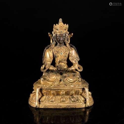 19th Antique Gilt Buddha