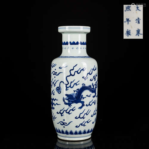 Kangxi Mark Antique Blue&White Vase