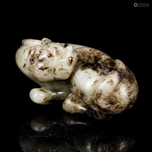 Yuan-Ming Antique Jade Mythical Beast