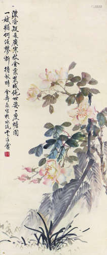 金寿泉 花卉 立轴 纸本