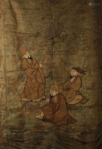 SILK WALL HANGING, QING DYNASTY