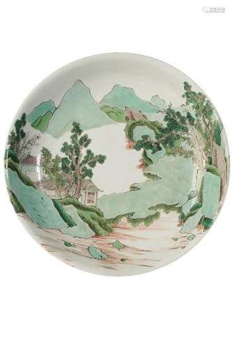 FAMILLE VERTE LOW DISH, EARLY KANGXI PERIOD