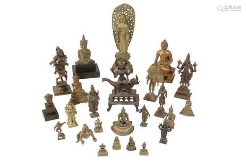 COLLECTION OF BRONZE BUDDHAS AND DEITIES, 18TH / 19TH & 20TH CENTURY