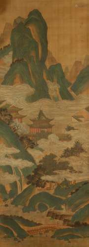 AFTER CHO YING (1494-1552), MOUNTAIN LANDSCAPE