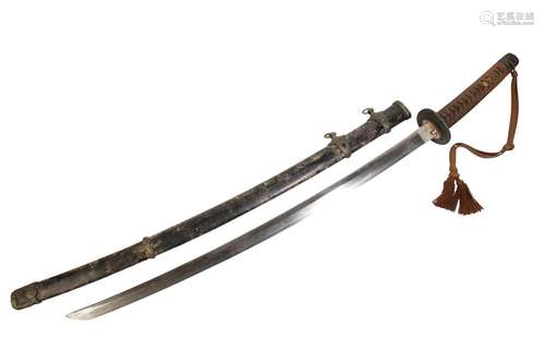 JAPANESE OFFICERS SWORD (KUTANA), EDO / MEIJI PERIOD,