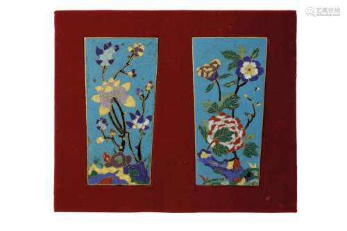 PAIR OF CLOISONNE PANELS, QIANLONG PERIOD