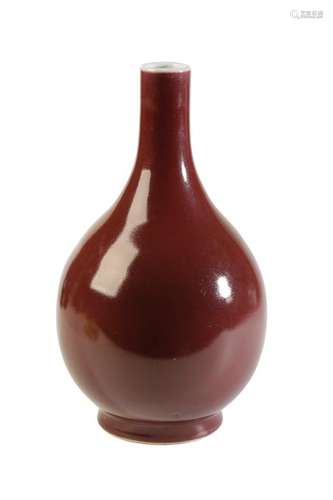 COPPER-RED GLAZED OVOID VASE, QING DYNASTY, 18TH CENTURY