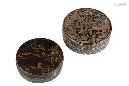 MOTHER-OF-PEARL INLAID BLACK LACQUER BOX, QING DYNASTY, 19TH CENTURY