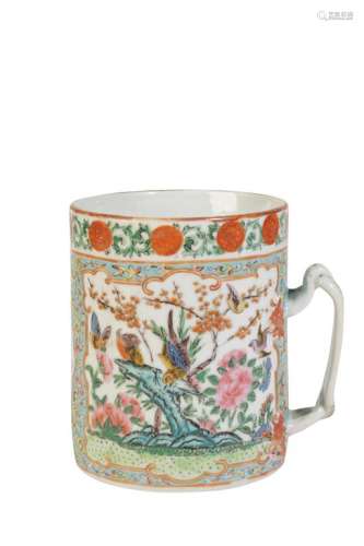 FAMILLE ROSE EXPORT TANKARD, QING DYNASTY, 19TH CENTURY