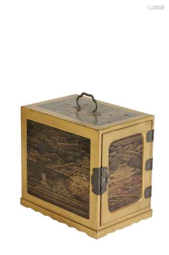 FINE JAPANESE LACQUER TABLE CABINET, MEIJI PERIOD