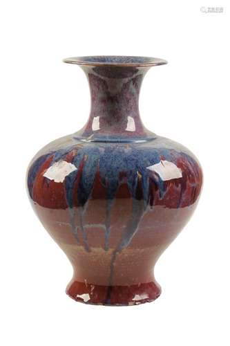 LARGE FLAMBE VASE, QING DYNASTY 19TH CENTURY