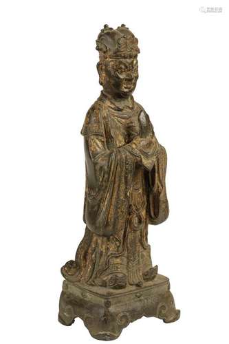 BRONZE DAOIST STANDING FIGURE, MING DYNASTY, 17TH CENTURY