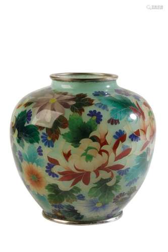 JAPANESE PLIQUE-A-JOUR OVOID VASE